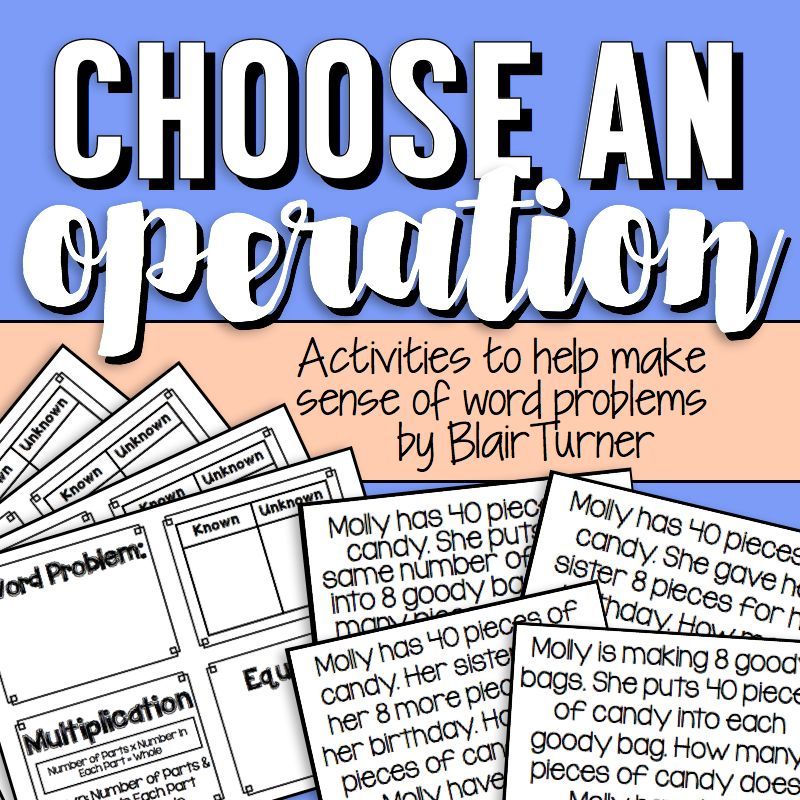 Choose an Operation: Word Problems